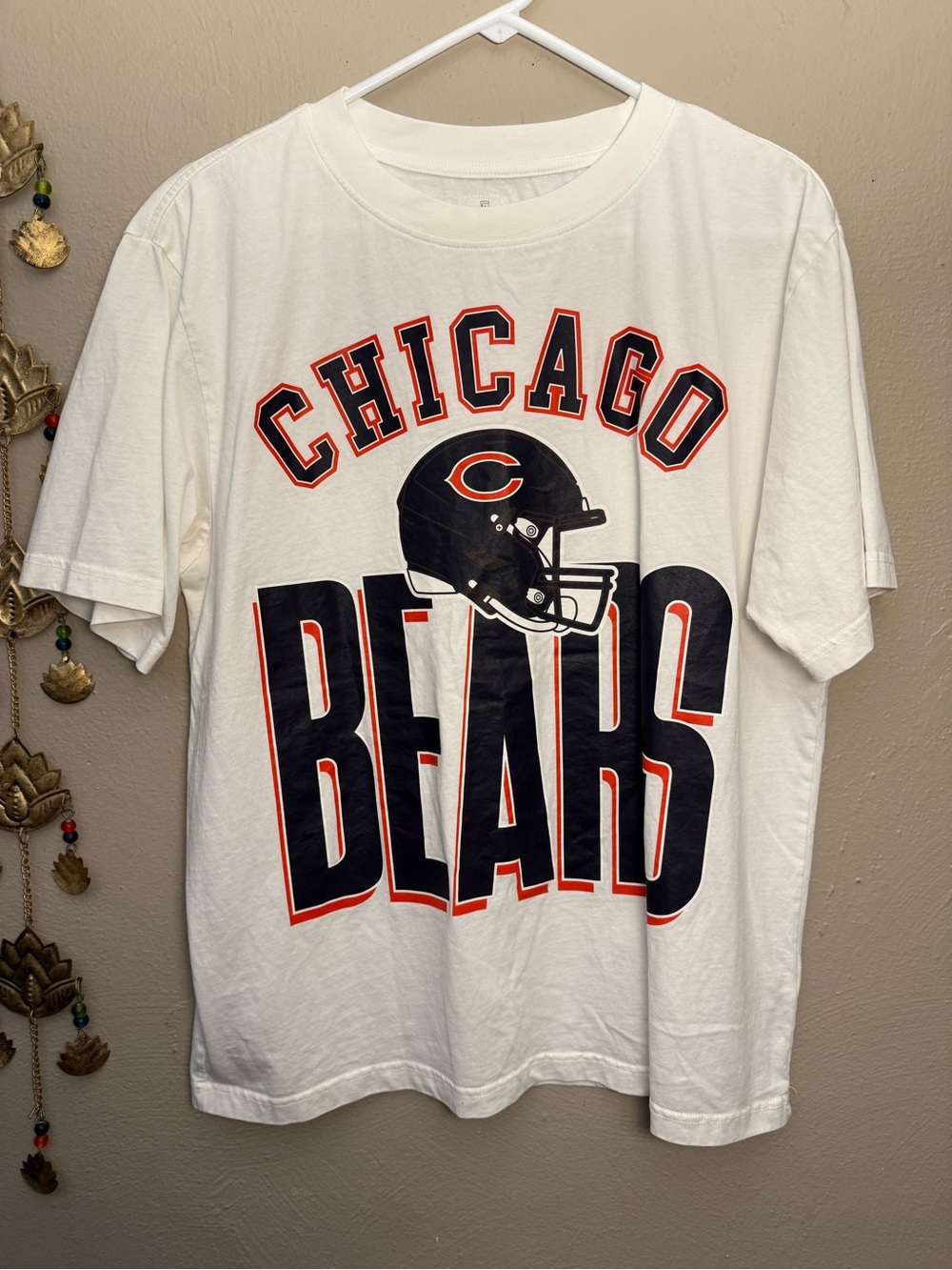 Gameday Couture Women’s Chicago Bears White Oversized Classic Tshirt Size Med